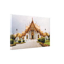 Marble Temple of Gold over Khmer Lion Stretched Canvas Print at  Zazzle