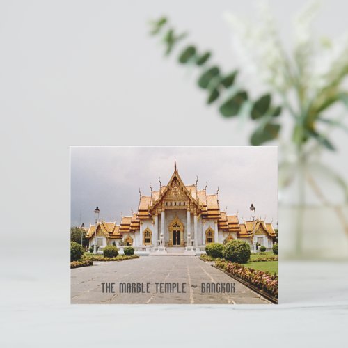 Marble Temple of Gold over Khmer Lion Postcard postcard