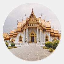 Marble Temple of Gold over Khmer Lion Sticker Tag at Zazzle