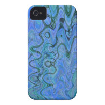 Marbled Blue Waters Case-Mate iPhone 4 Cases