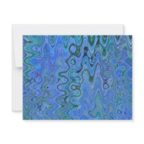 Marbled Blue Waters Custom Invitation