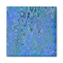 Marbled Blue Waters Magnet by JaZilla Marbled Blue Waters Magnet