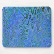 Marbled Blue Waters Mouse Pad