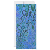 Marbled Blue Waters Rack Card Design