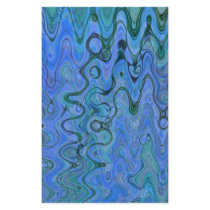 Marbled Blue Waters Customized Stationery