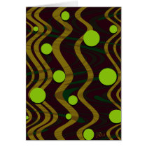 Marbled Dot Wave Gold Green Card