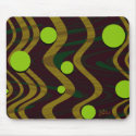 Marbled Gold Green Dot Wave mousepads