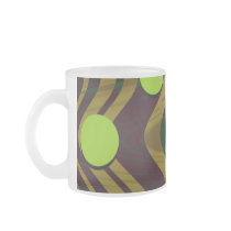 Marbled Gold Green Dot Wave mugs by JaZilla Marbled Gold Green Dot Wave mugs
