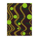 Marbled Gold Green Dot Wave postcards by JaZilla Marbled Gold Green Dot Wave postcards
