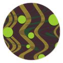 Marbled Gold Green Dot Wave stickers by JaZilla Marbled Gold Green Dot Wave stickers