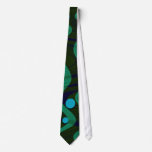 Marbled Retro Blue Green Dot Wave ties
