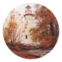 Marblehead Lighthouse Large Sticker by rfhoffer Marblehead Lighthouse Large Sticker