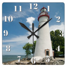 Marblehead Lighthouse Square Wallclock