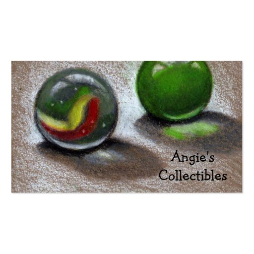 MARBLES: ART: REALISM BUSINESS CARD: COLLECTIBLES (front side)