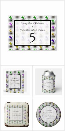 Marbles Colourful Wedding Pattern