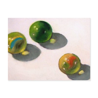 MARBLES THREE POST CARDS by joyart