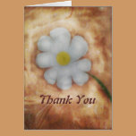 Marbling art daisy thank you greeting card cards