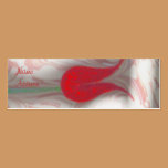 Marbling art red tulip Business Card business cards