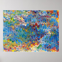 Marbling Combed right Posters