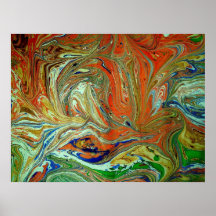 Marbling original split marble poster