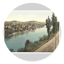 Marburg (i.e., Maribor), general view, Styria, Aus Round Stickers