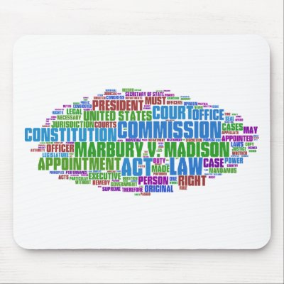  ... the US Supreme Court case of MARBURY V. MADISON created with Wordle