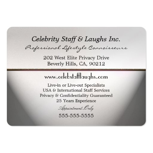 Marcee Personal Assistant Professional Round Edge Business Cards (back side)