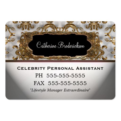 Marcee Personal Assistant Professional Round Edge Business Cards (front side)