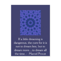 Marcel Proust quote about dreamers and dreaming postcards