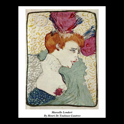 Marcelle Lendert By Henri De Toulouse-Lautrec Posters