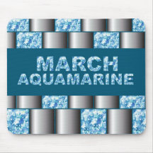 March Aquamarine Mouse Pad