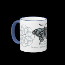 March Birthstone Butterfly Mug mugs