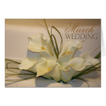 March Calla Lily Wedding Cake Greeting Cards