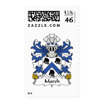 March Family Crest postage