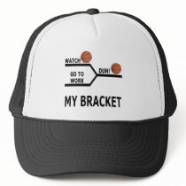 March Madness Basketball Skip Work Funny Ball Caps Trucker Hats