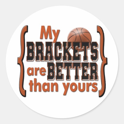 March Madness Brackets Orange Stickers