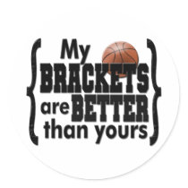 March Madness Brackets Round Stickers