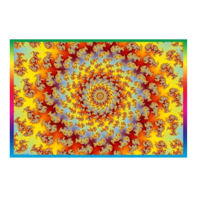 March of the Psychedelic Elephants Print by xseraphin