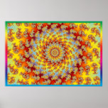 March of the Psychedelic Elephants Print
