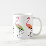 March of the Tropical Flamingos Coffee Mugs