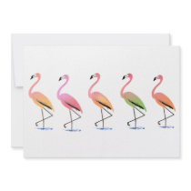 March of the Tropical Flamingos Invitation
