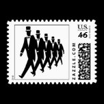 "March of the Tuxes in Black & White" stamps