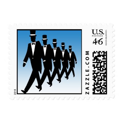 "March of the Tuxes" Stamps by Aquavel