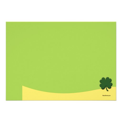 March Shamrock Photo Birthday  Invitation