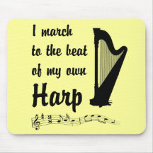 March to the Beat: Harp Mousepad