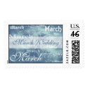 March Wedding Aquamarine postage