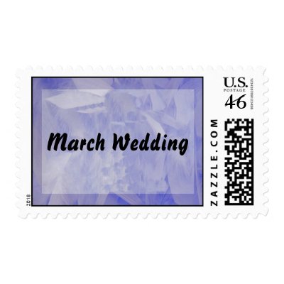 March Wedding Postage Stamp