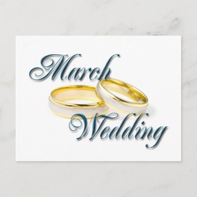 MARCH WEDDING POSTCARD