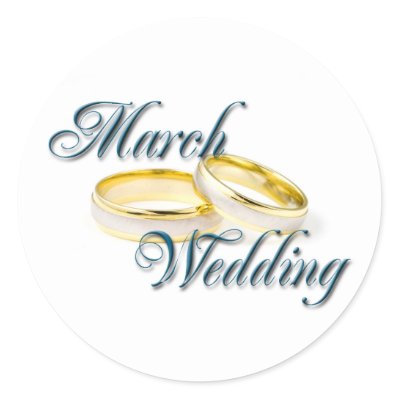 MARCH WEDDING STICKER