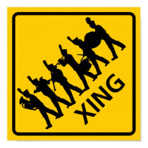 Marching Band Crossing Highway Sign posters by wesleyowns Marching Band Crossing Highway Sign posters